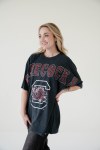 Additional picture of South Carolina Gamecocks Ladies Southern Split OS Band BLACK Tee X-SMALL