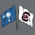 Additional picture of South Carolina Gamecocks Boykin Flags T-Shirt MEDIUM