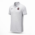 Additional picture of South Carolina Gamecocks 2026 NIKE Men's Dri-FIT Victory Stripe Polo WHITE SMALL