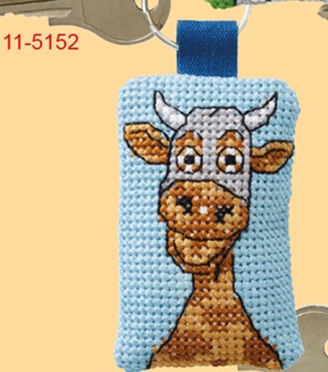 Keyring Cross Stitch Cow