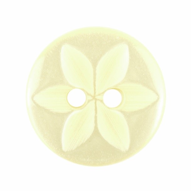 Button Star Round 14mm Lemon d