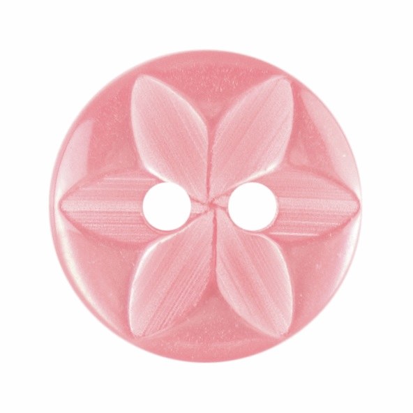 Button Star Round 14mm Pink d