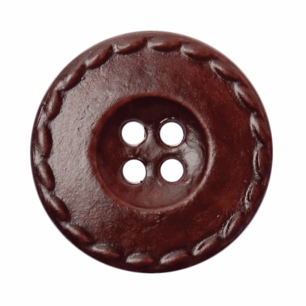 Button Round 20mm Dark Brown