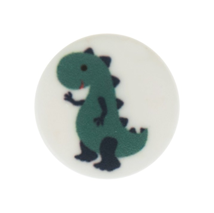 Button 15mm shank Dinosaur