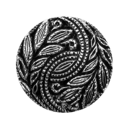 Button 15mm Shank Silver