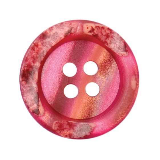 Button Round 18mm Deep Pink