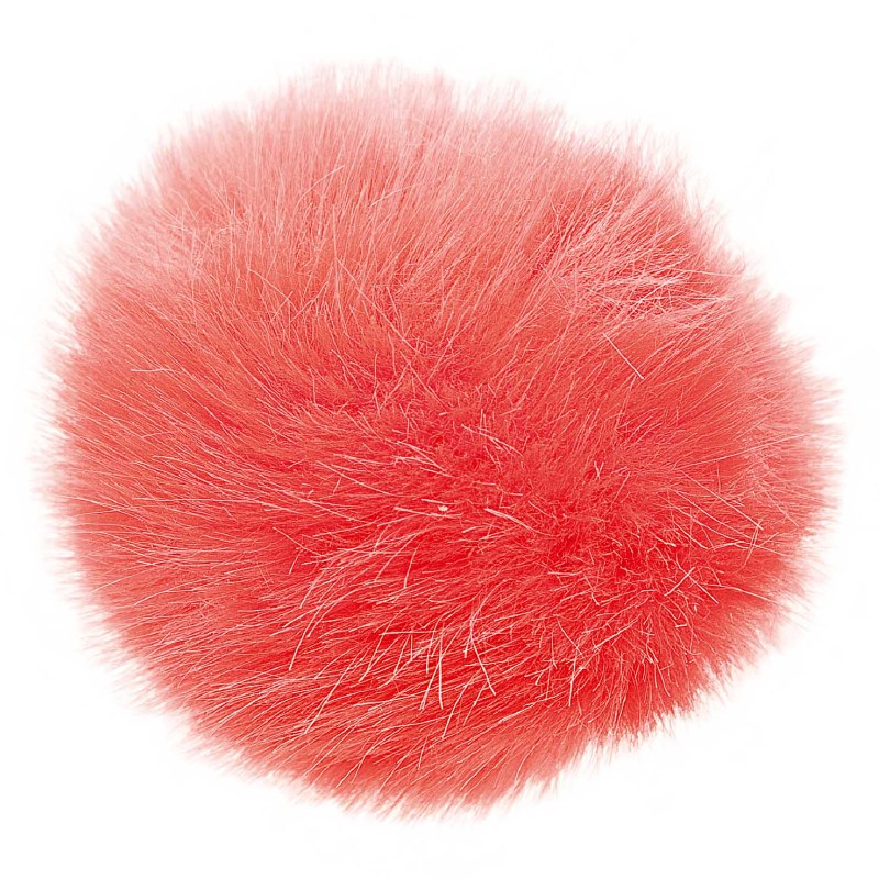 Rico Fake Fur Pompom 10cmCoral