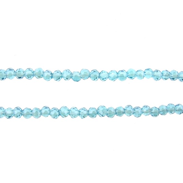 3mm Round Crystal Strand Turqu