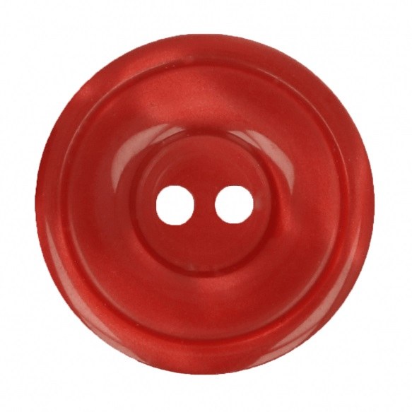 Button Round 20mm Red