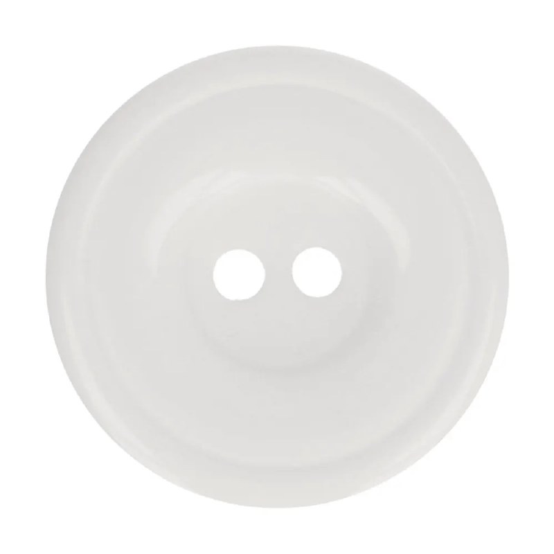 Button Round 22.5mm White