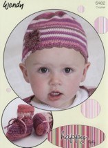 Wendy 5462 4ply crochet hat D