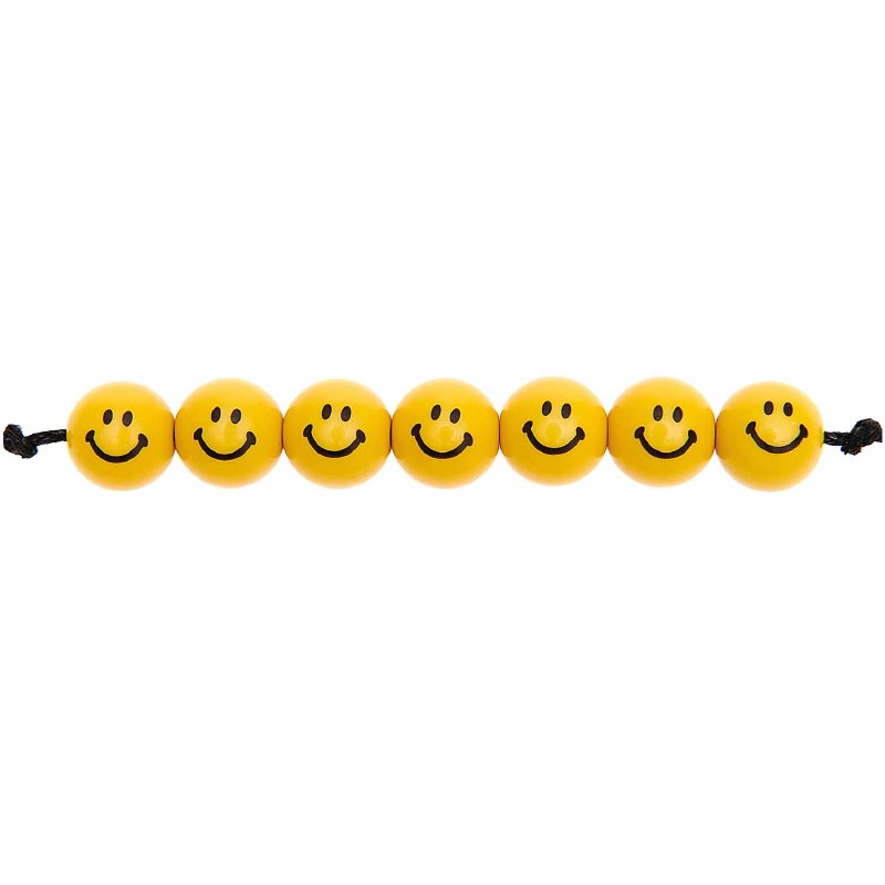 Smiley Beads round yellow