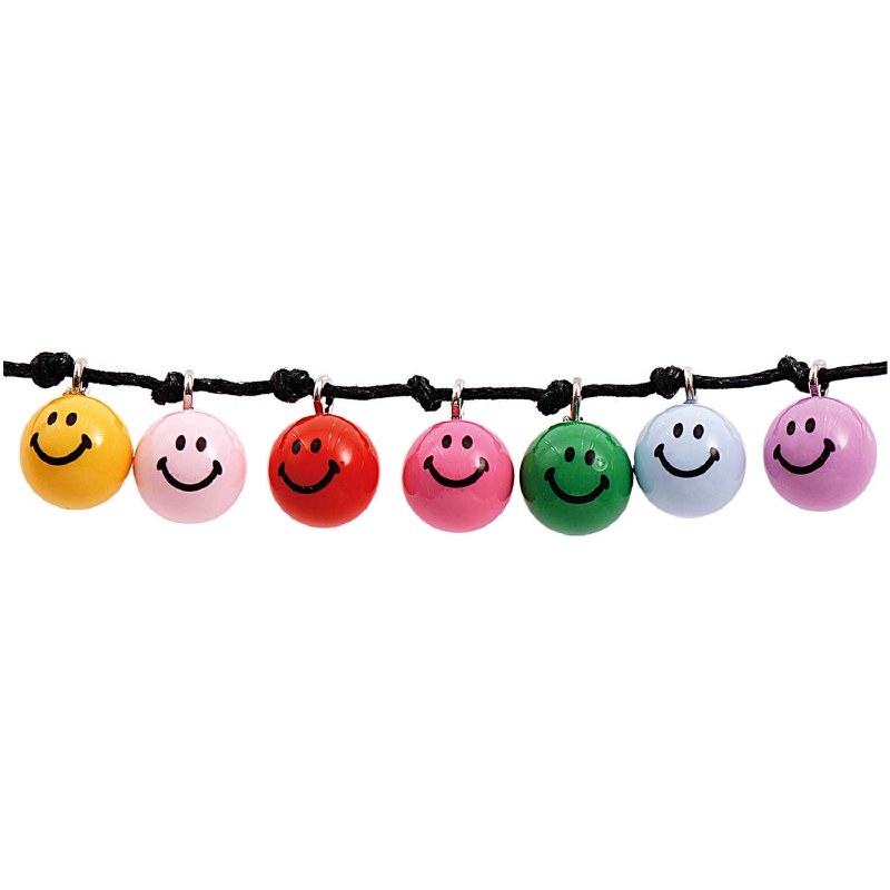 Smiley Beads round with loop