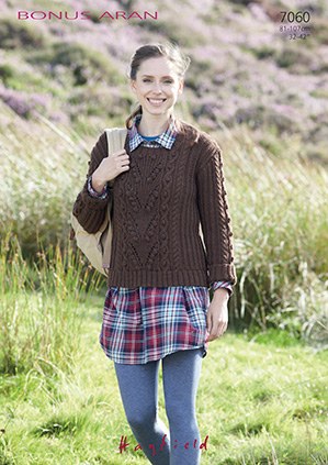 Hayfield 7060 Aran Sweater