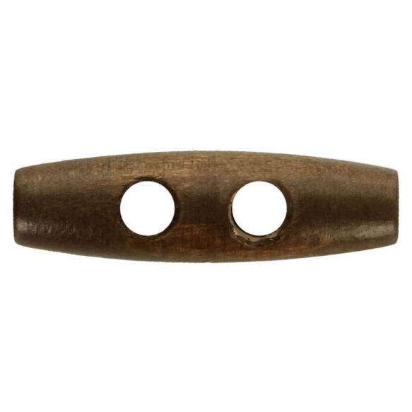 Button Wooden Toggle Brn 20mm