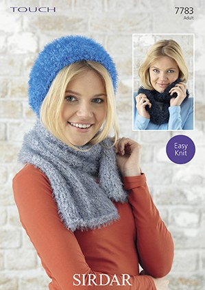 Sirdar 7783 Touch Hat, Scarf d