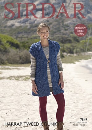 Sirdar 7849 W'coat in Chunky d
