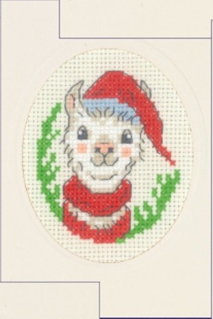 Permin Card kit Santa-lpaca