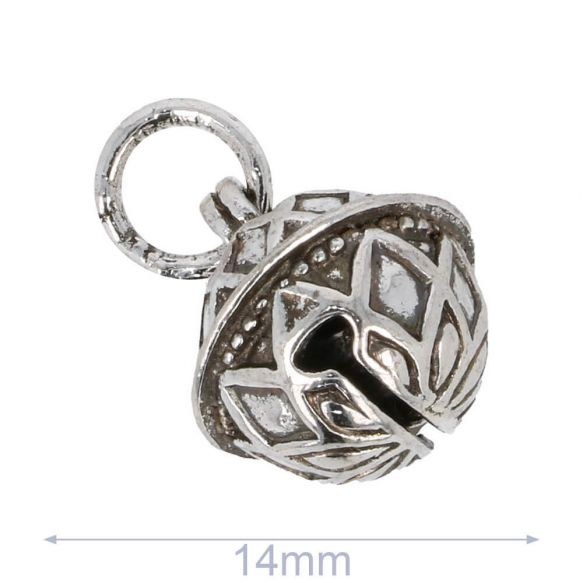 Decorative Bell 14mm Silver