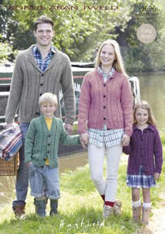 Hayfield 9696 Aran Cardigans d