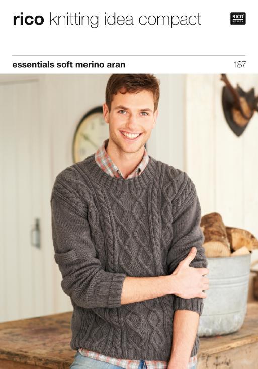 Rico 187 Man's Sweater in Aran