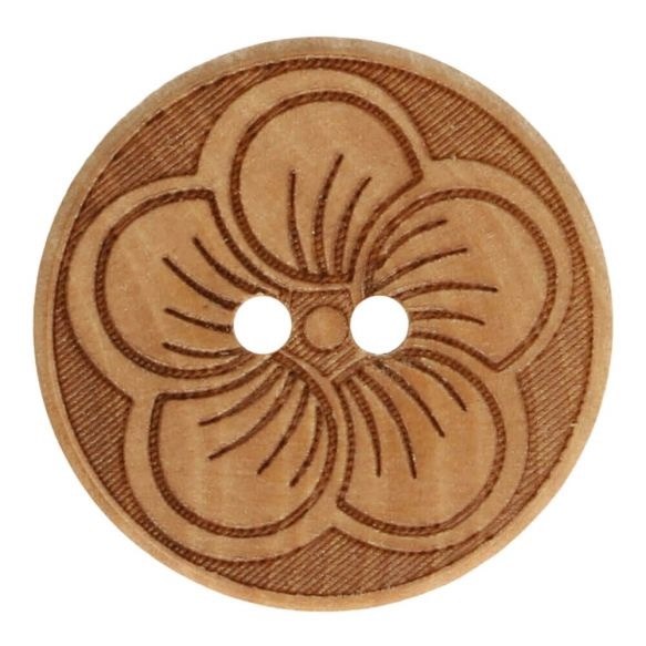 Button Round Flower 20mm