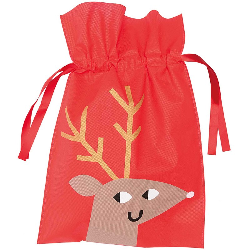 Gift Bag, Reindeer 30x45cm