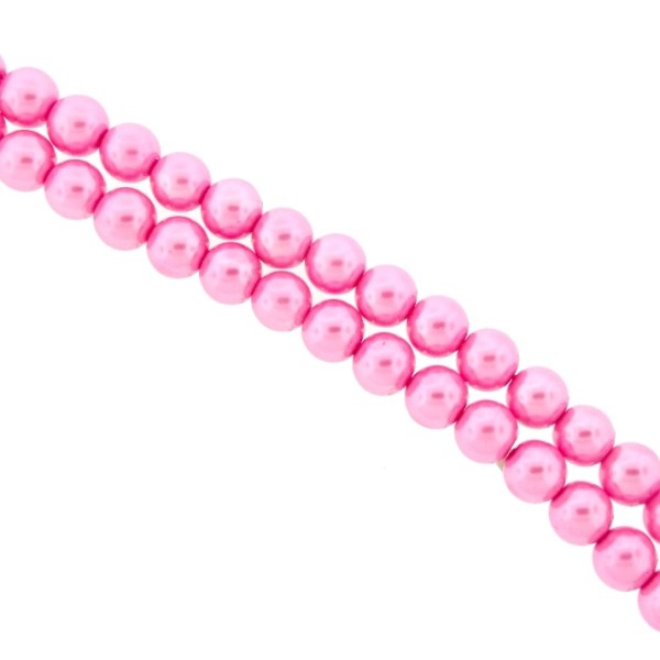 6mm Glass Pearls L Rose AB68