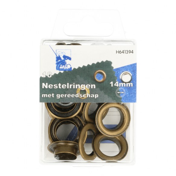 Eyelets with Tool 14mm Ant Gol