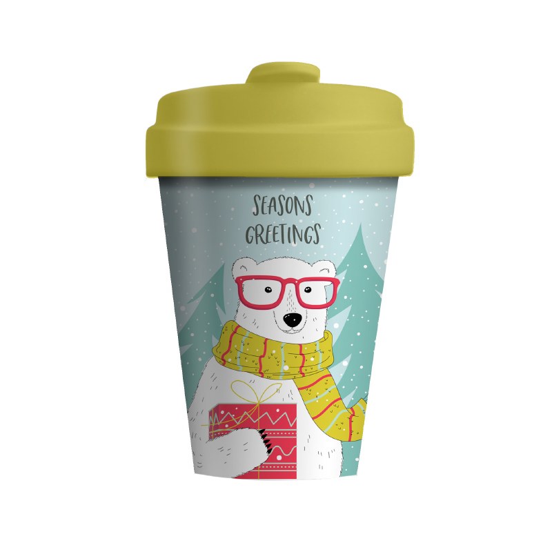 Bamboo Cup Hipster Polar Bear