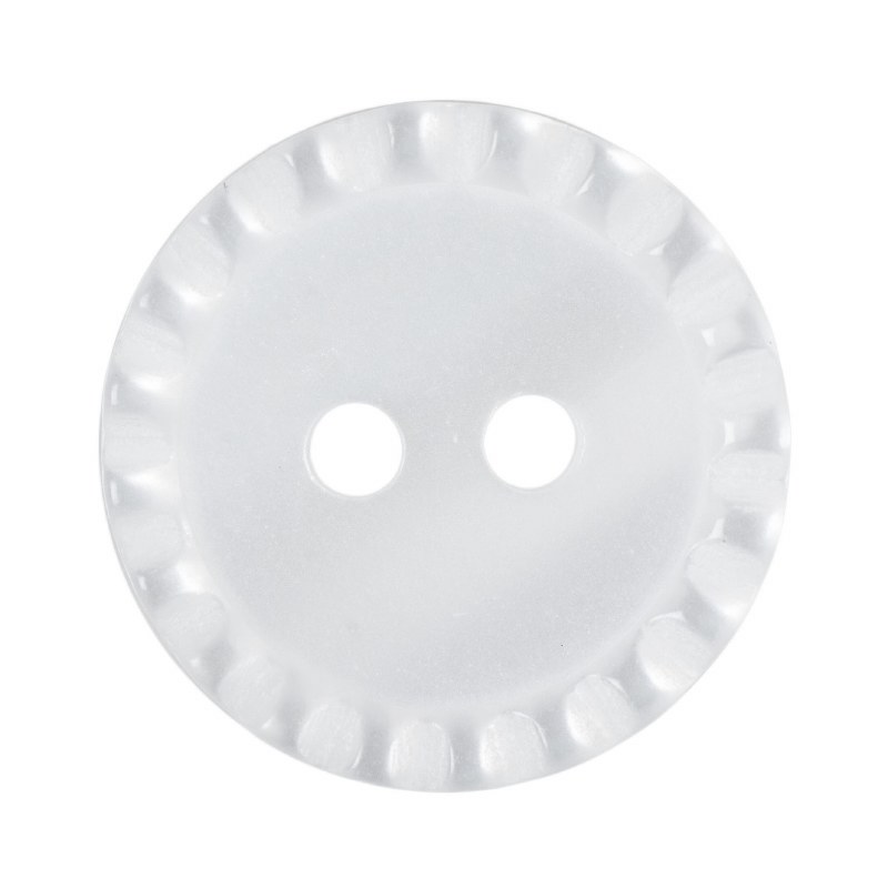 Button Round 15mm White
