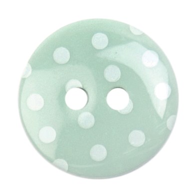 Button Dotty 18mm Aqua