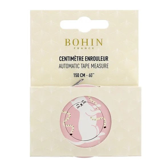 Bohin Tape Measure Cat Pink