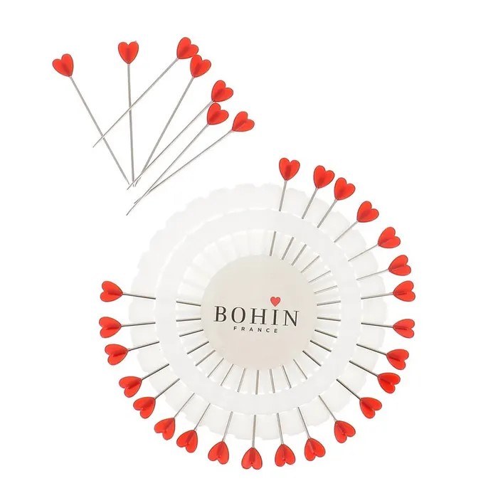 Bohin Heart pins 30 pieces