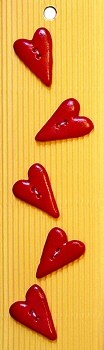 Incomp Buttons L200 Red Hearts