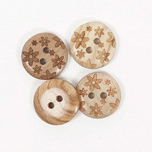 Drops Button 628 15mm Flowers