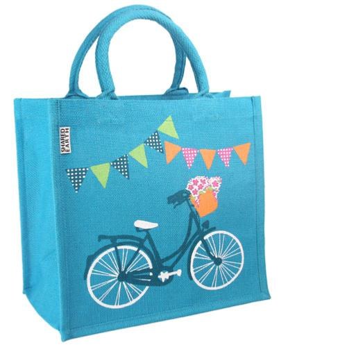 Jute Shopping Bag Bicycle