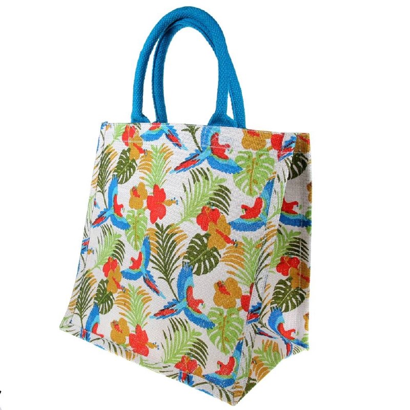 Jute Shopping Bag Tropical