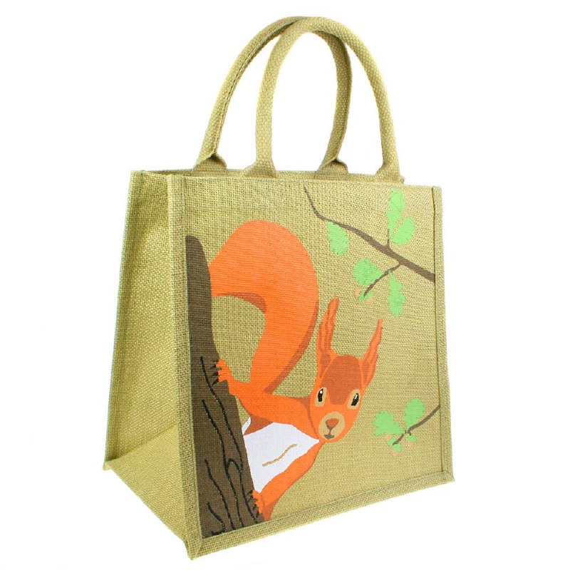 Jute Shopping Bag Squirrel
