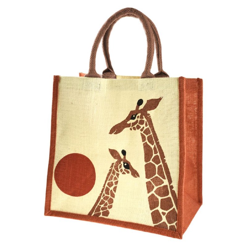 Jute Shopping Bag Giraffe