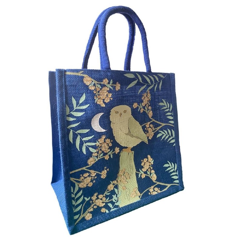 Jute Shopping Bag Owl