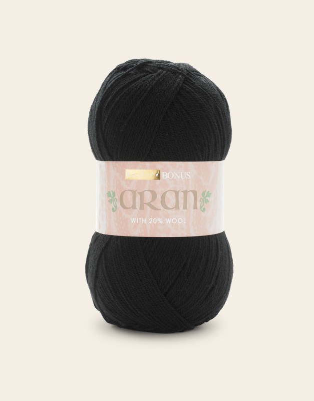 Hayfield Aran 400g 965 Black