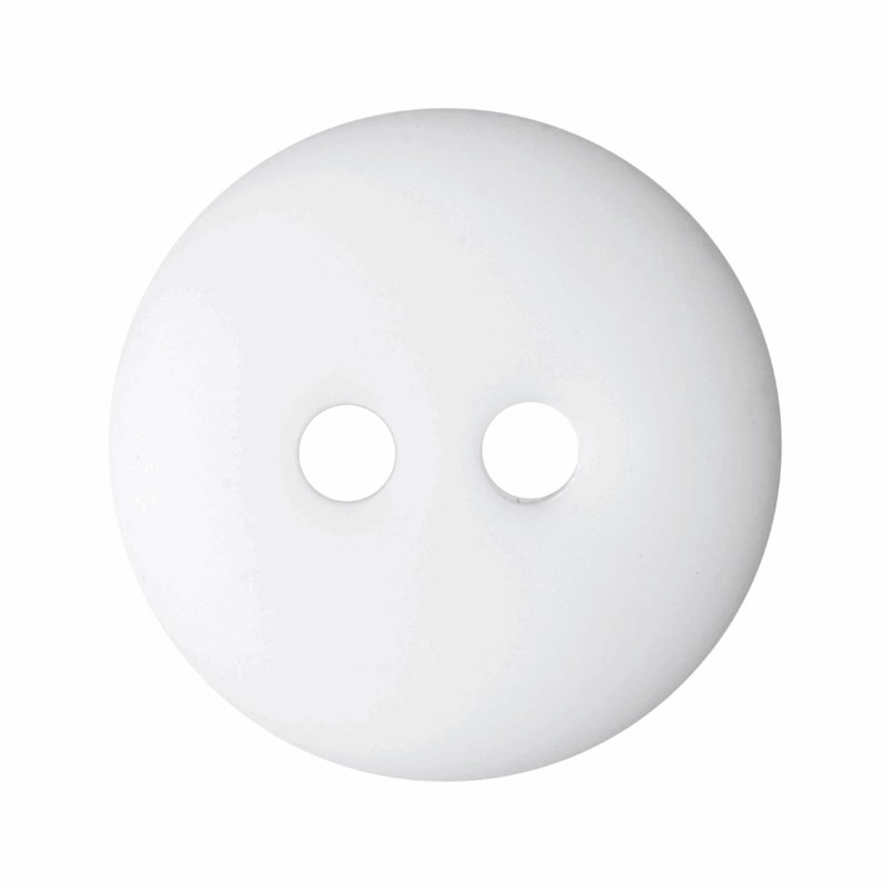Button 15mm White