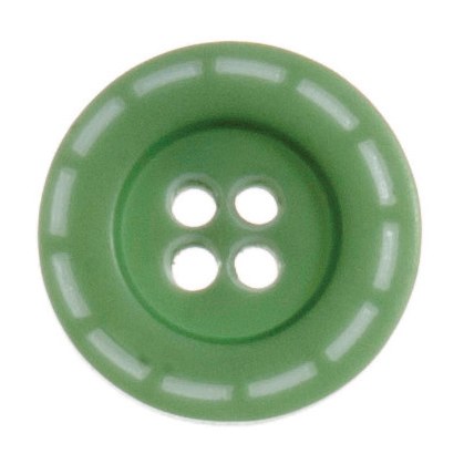 Button Stitched 18mm Green
