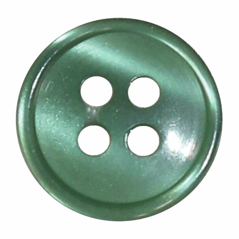 Button 4 Hole 13mm mid-Green