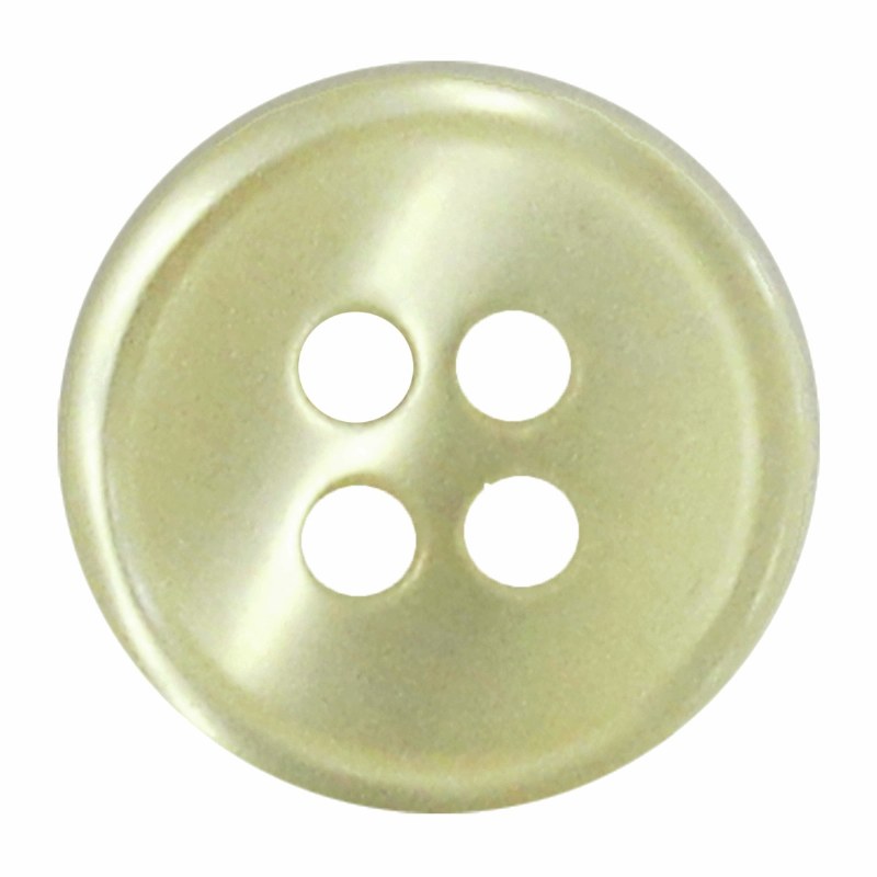 Button 4 Hole 13mm Light Yello
