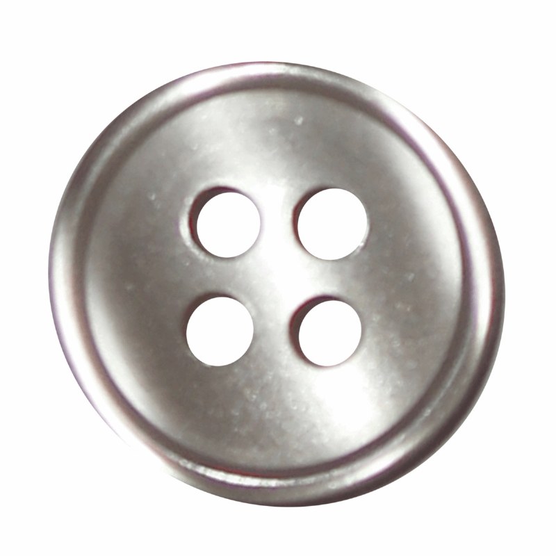 Button 4 Hole 13mm Grey