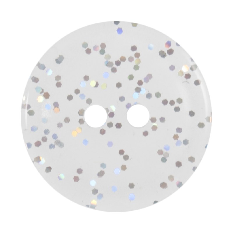 Button 15mm 2-hole Glitter