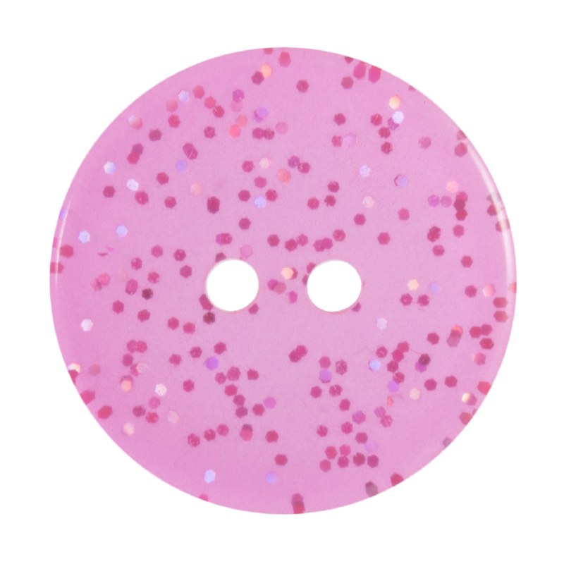 Button 19mm Glitter Pink