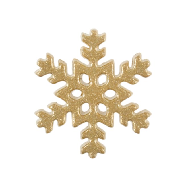 Button 18mm Snowflake Gold